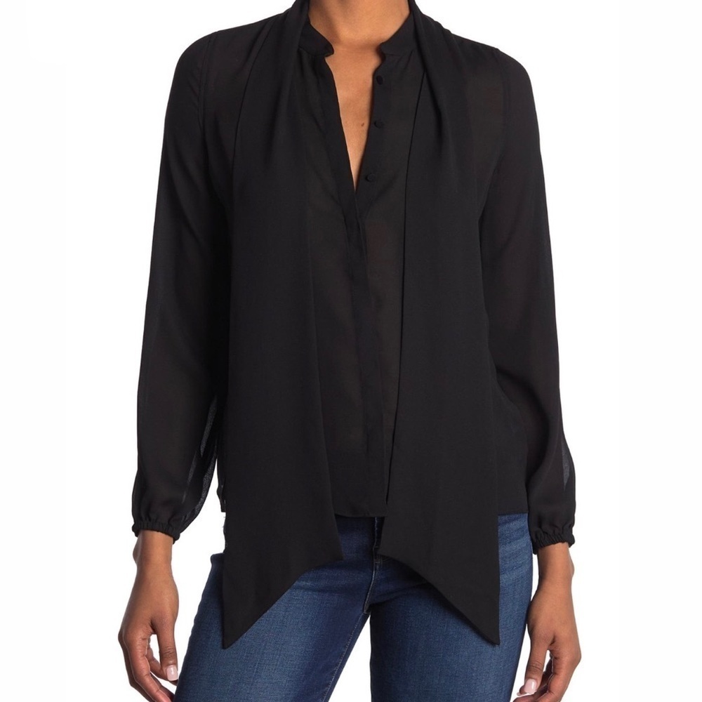 GOOD AMERICAN BLACK OPEN BACK BLOUSE - NWT!
